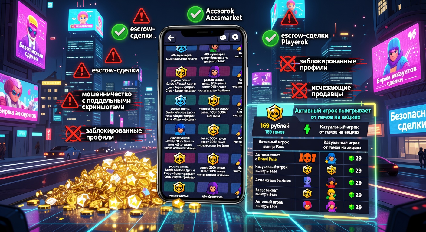 Где безопасно купить аккаунт Brawl Stars, продать его и почему гемы в нём выгоднее бравл пасса